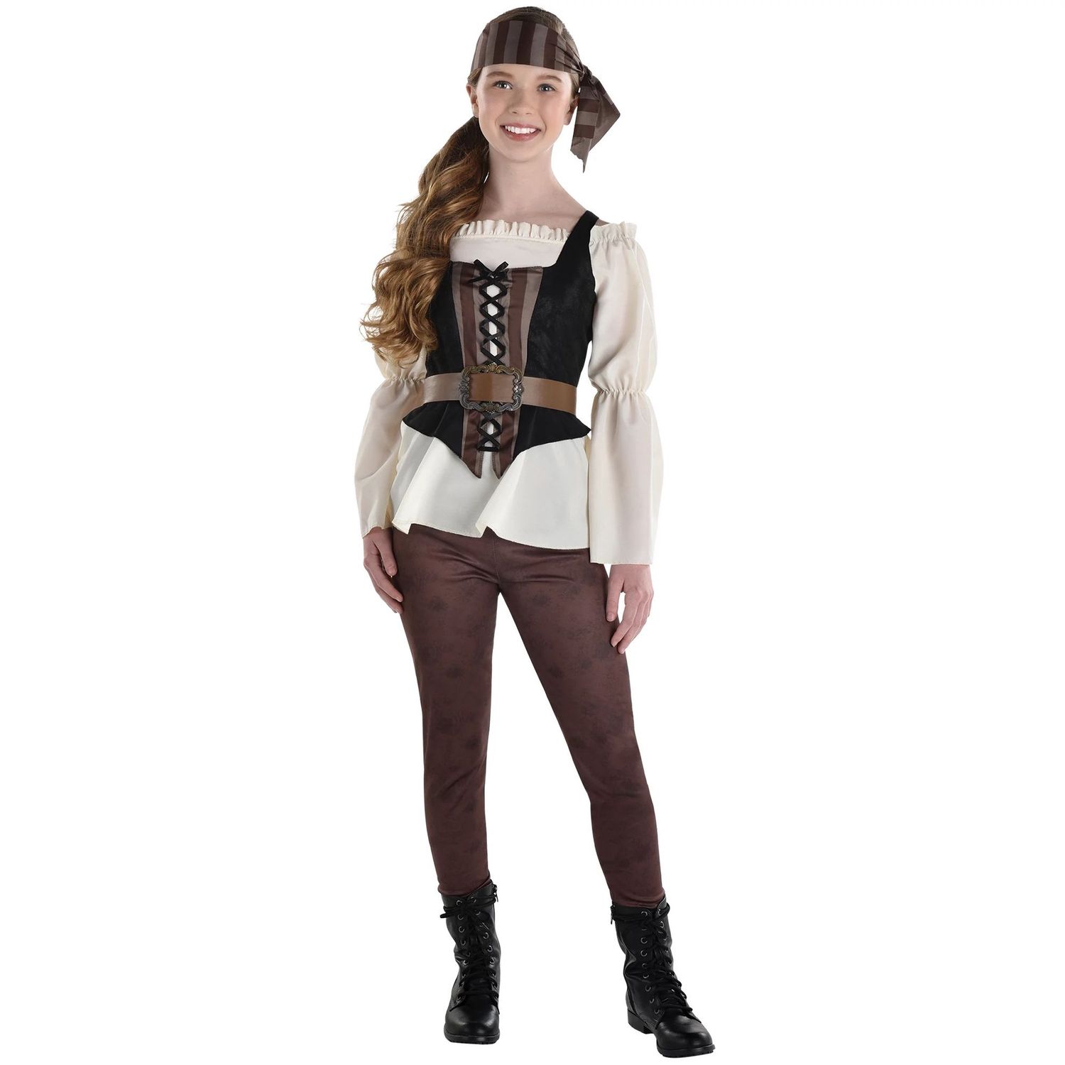 Girls' Shipwrecked Pirate Costume, SIZE CHECK: S
