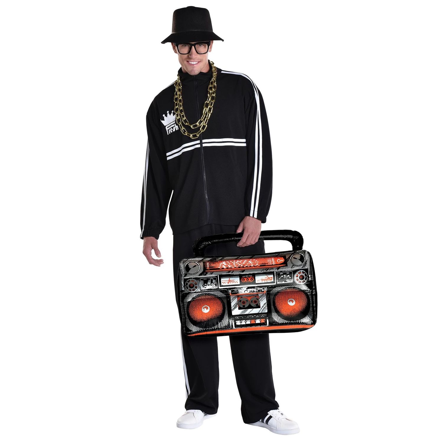 Adult 80s Tracksuit DJ Costume, Sizes: L(10-12)