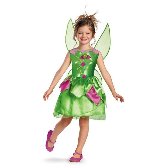 Tinker Bell Classic Child Costume – Dress with Detachable Wings, Size: 3T-4T