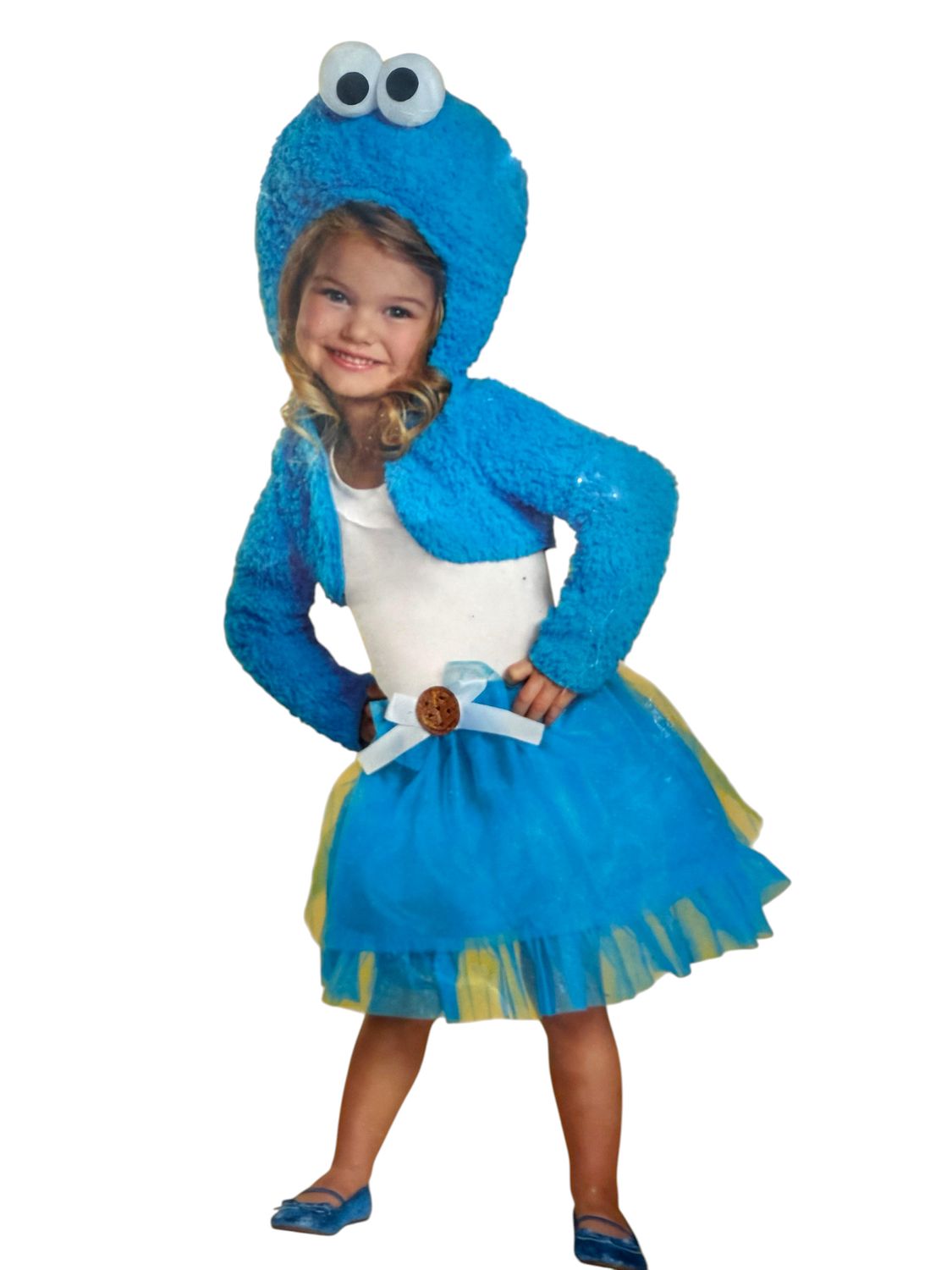Cookie Monster Infant Costume – Plush Shrug with Character Hood &amp; Tutu Skirt, Size: 12-18M