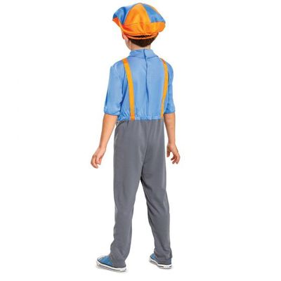 Blippi Classic Toddler Costume – Jumpsuit, Hat &amp; Fabric Glasses
