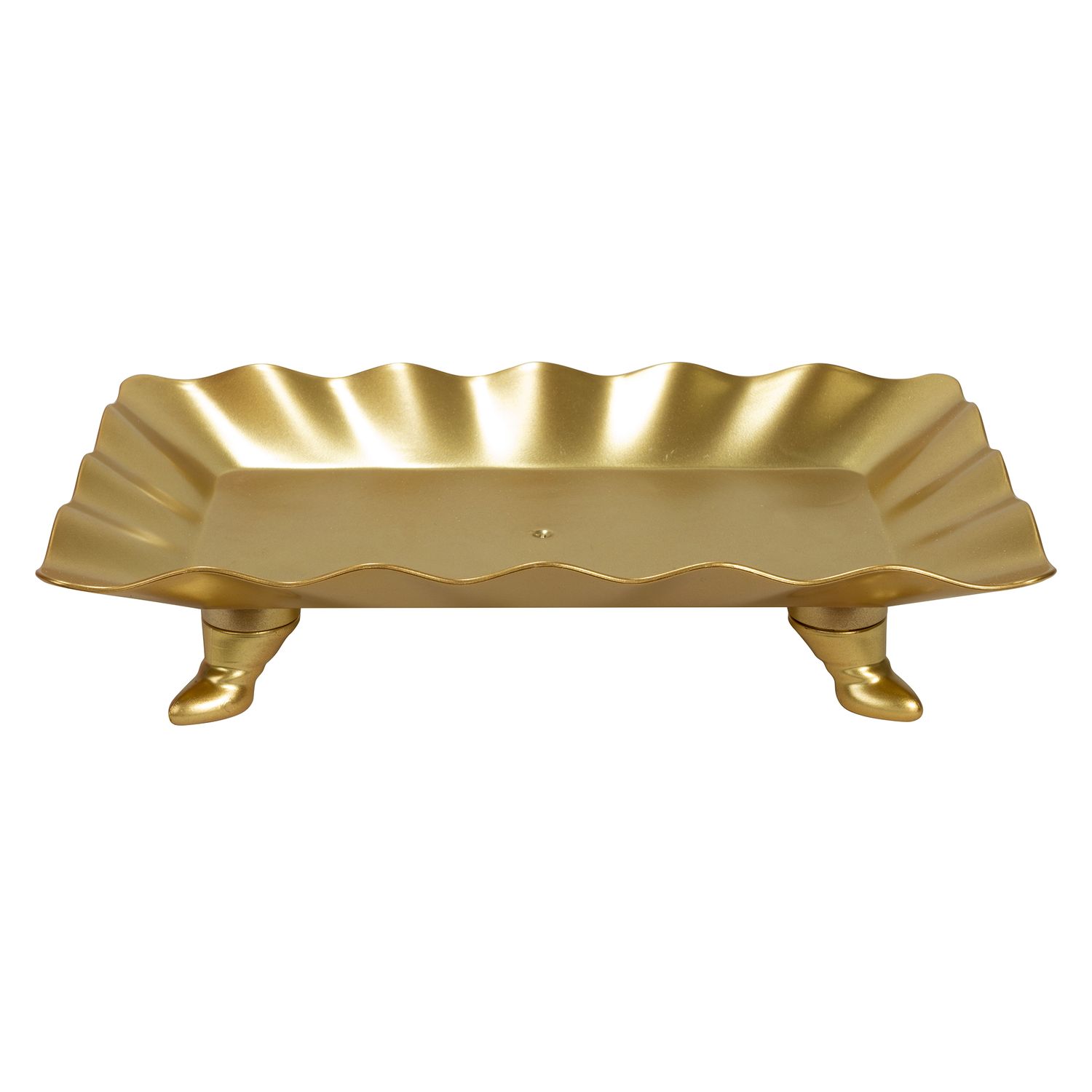 Plastic Scalloped Treat Stand, Color: GOLD