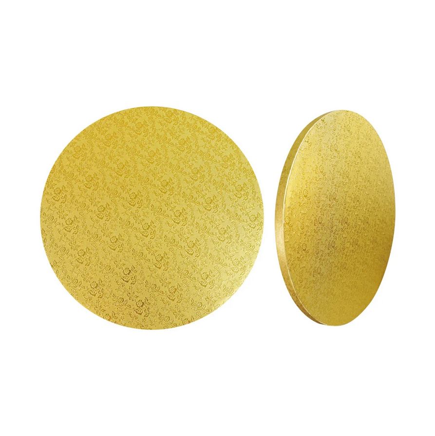 10" cake drums, Color: gold