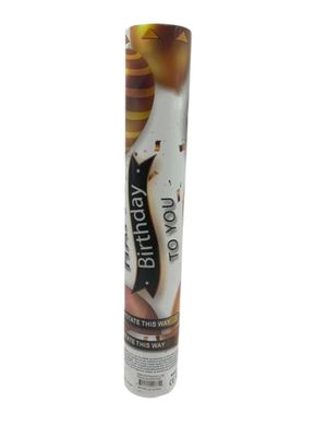 happy birthday confetti popper 11.5"