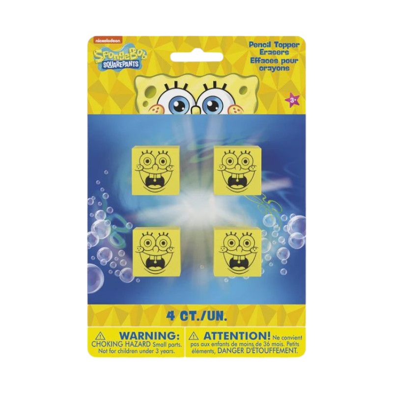 Spongebob Pencil Toppers 4ct