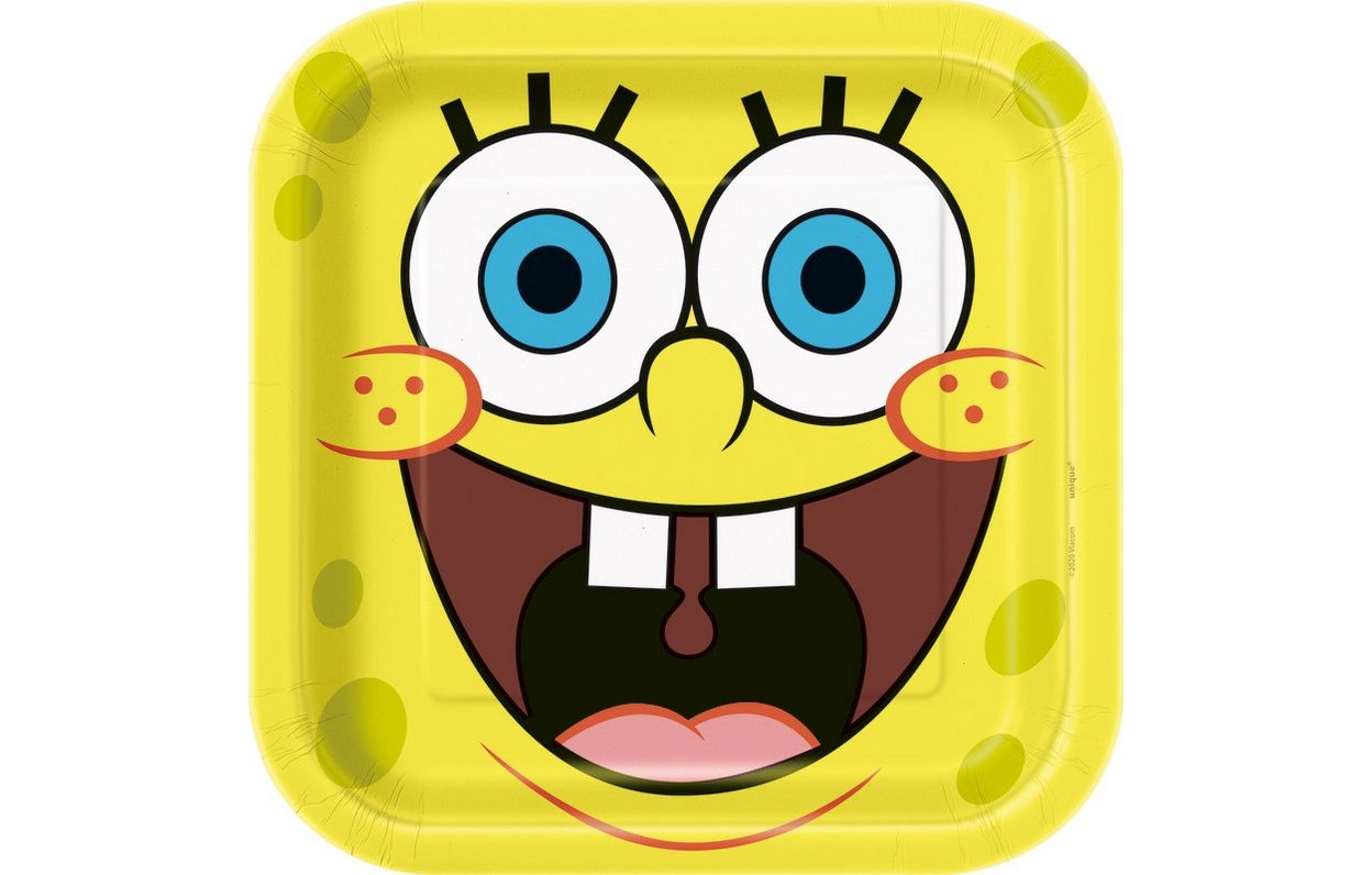 SpongeBob SquarePants Square 9" Dinner Paper Plates  8ct