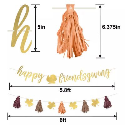 Happy Friendsgiving Banner Set, 6ft, 2pc