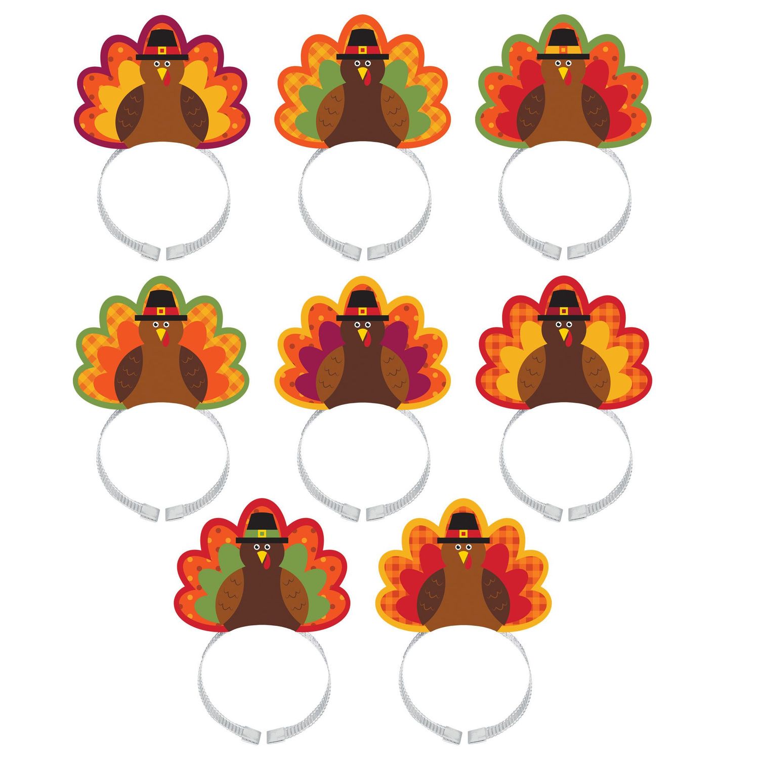 Turkey Headbands 8ct