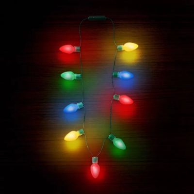 Light-Up Holiday String Light Necklace, 36in