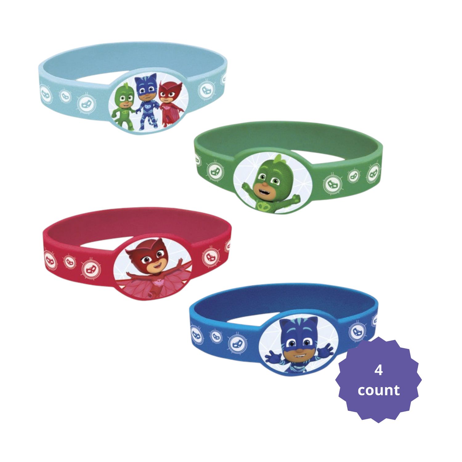 PJ Masks Stretchy Bracelets 4ct