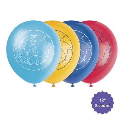 Sonic the Hedgehog Assorted 12" Latex Balloons 8ct