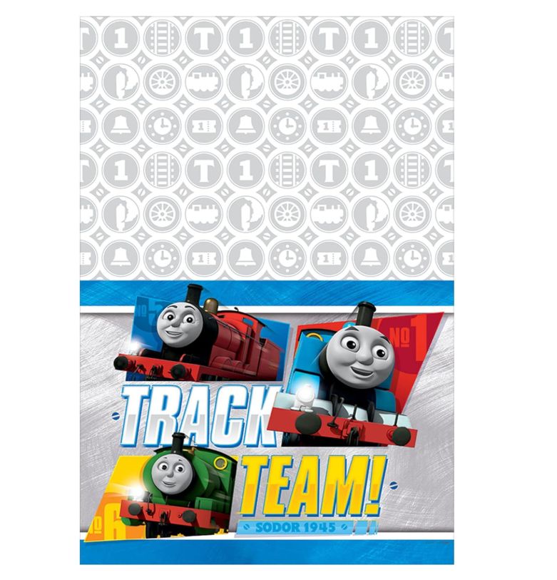 Thomas &amp; Friends All Aboard Plastic Table Cover - 54" x 96"