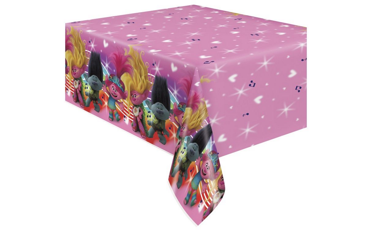 Trolls World Tour Table Cover (Plastic, 54in x 96in)