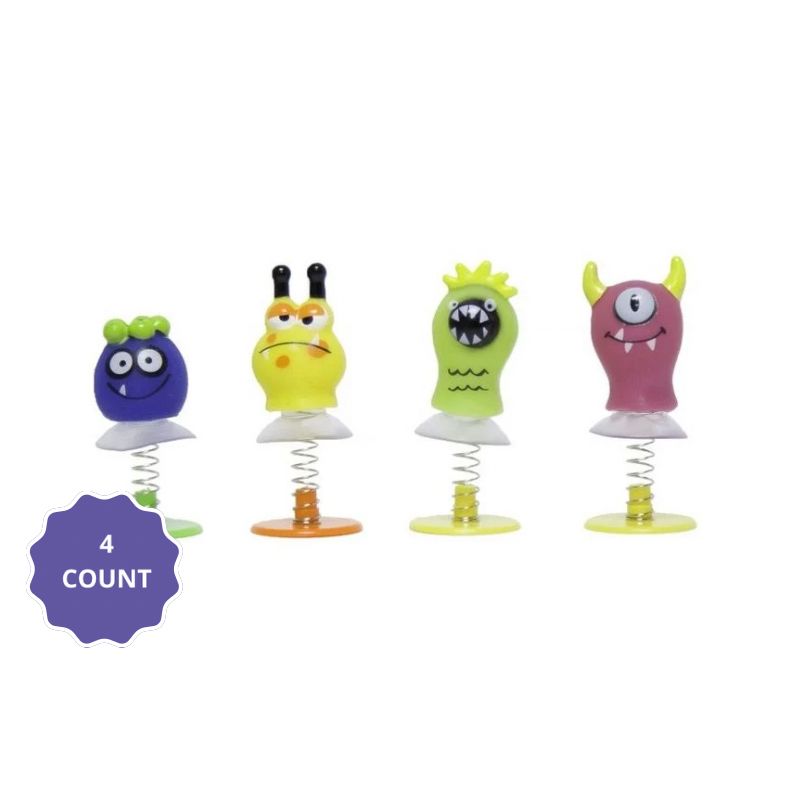 Cute Monsters Spring Pop Up Toy Favors 4ct