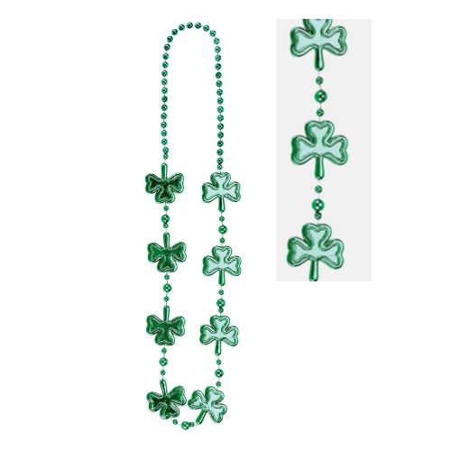 St patrick's day Electroplated Shamrock Bead Necklace
