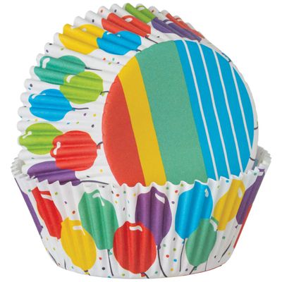 Birthday Celebration Baking Cups, 1.5-in, 48-ct