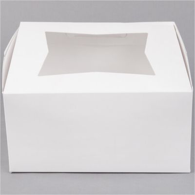 10" x 10" x 5" White Window Cake / Bakery Box