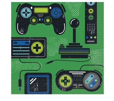 Gamer Birthday Luncheon Napkins  16ct