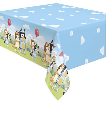 Bluey Rectangular Plastic Table Cover  54" x 84"