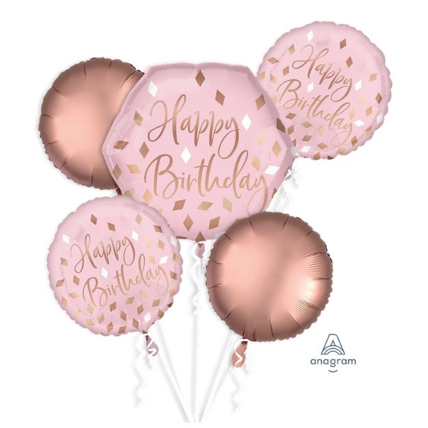 Balloon Bouquet – Blush Birthday | 5-Piece Set0