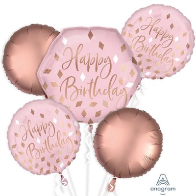 Balloon Bouquet – Blush Birthday | 5-Piece Balloon Bouquet – Blush Birthday | 5-Piece