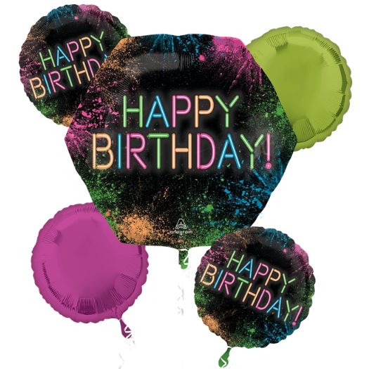 Balloon Bouquet – Let's Glow Crazy | 5-Piece Set