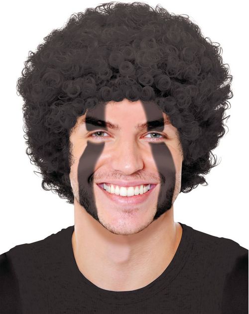 Short Curly Hairm/afro  Wig, Black color, One Size