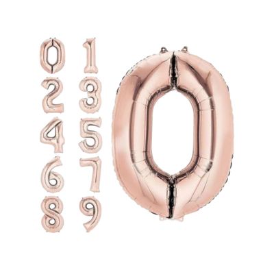 Rose Gold Foil Number Balloon 34 inch
