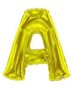 Gold Foil Letter Balloons – 34 Inch, LETTERS: A