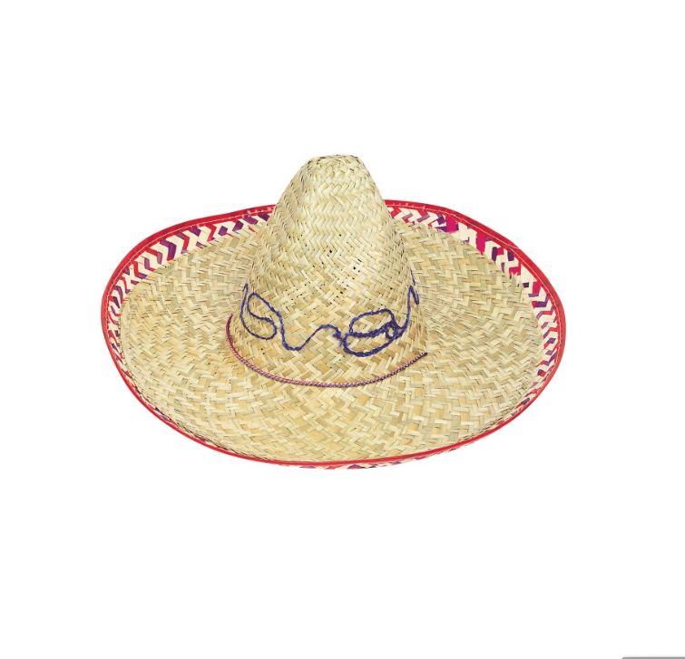 Adult Sombrero with Check Trim