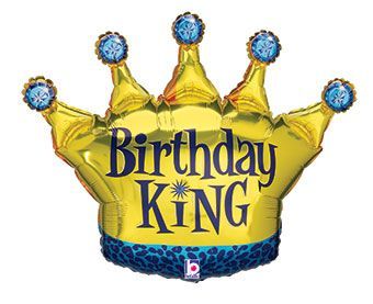 Crown Birthday King 36" – Rule the Day in Royal Style!