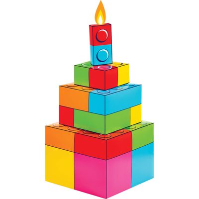 Block Bash 3D Centerpiece 8" x 8" x 18.25"