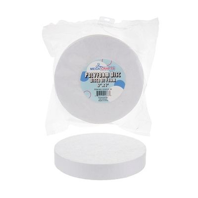 2 pcs 6" Poly Foam Craft Disc