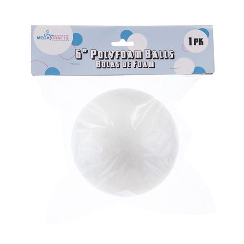 1 pc 6" Poly Foam Craft Ball
