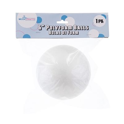 1 pc 6" Poly Foam Craft Ball