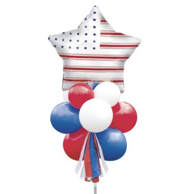 Peppy Patriotic Foil &amp; Latex Balloon Yard Sign Kit