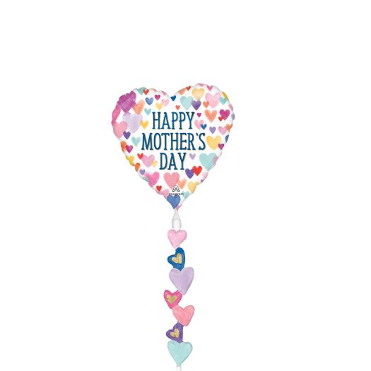 Happy Mothers Day Sprinkled Hearts Deluxe AirWalker, 25" x 69"