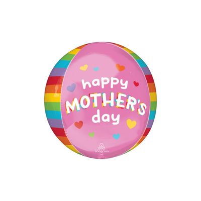 16" ORBZ Happy Mother's Day Brilliant Rainbow Balloon