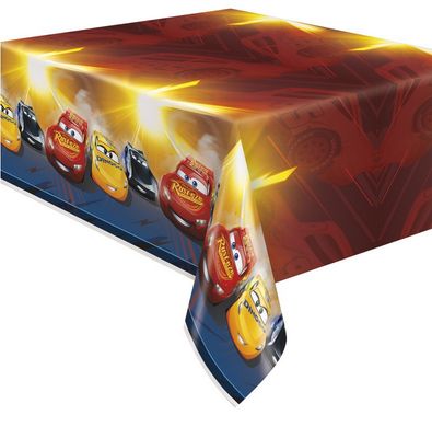 Disney Cars 3 Movie Rectangular Plastic Table Cover – 54" x 84"