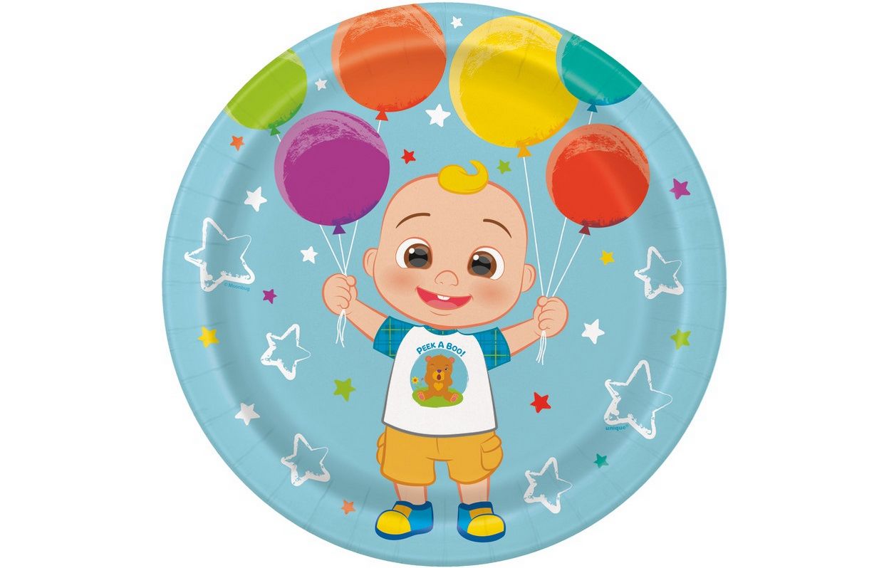 Cocomelon Round 9" Dinner Paper Plates – 8ct