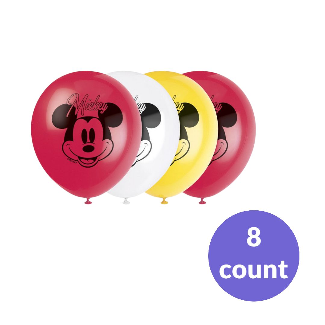 Disney Mickey Mouse 12" Latex Balloons  8ct