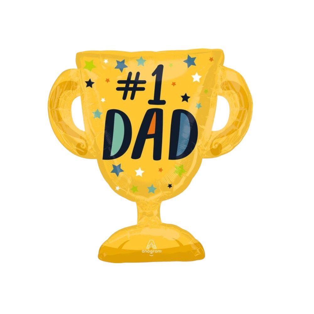 27" Large Shaped "#1 Dad" Trophy Balloon