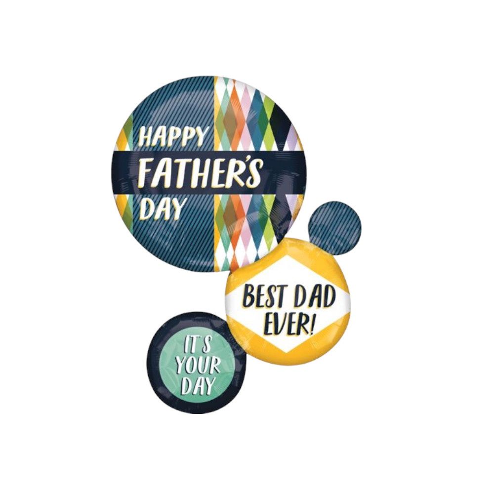 28" Large Shaped Happy Father’s Day Balloon – Retro Renew Circles