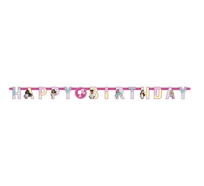 Barbie "Happy Birthday" Jointed Banner – 6 ft