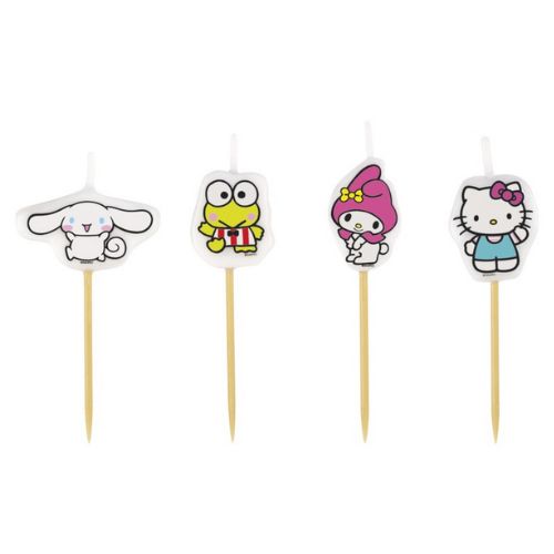 Hello Kitty &amp; Friends Pick Candles  4ct