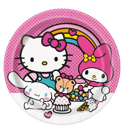 Hello Kitty &amp; Friends Round Dinner Plates – 9", 8ct