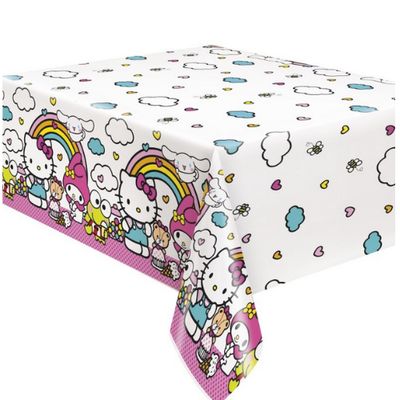 Hello Kitty &amp; Friends Rectangular Plastic Table Cover – 54" x 84"
