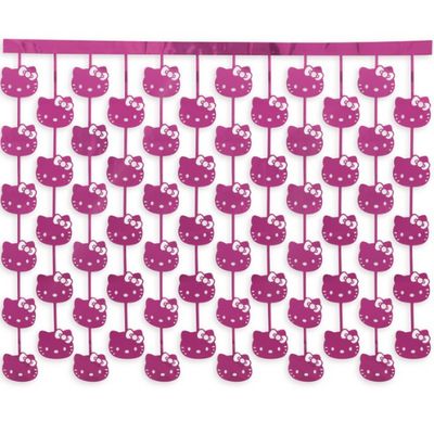 Hello Kitty and Friends Diecut Faces Pink Foil Fringe Photo Backdrop – 5ft x 4ft