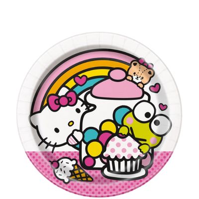 Hello Kitty &amp; Friends Round 7" Dessert Plates  8ct