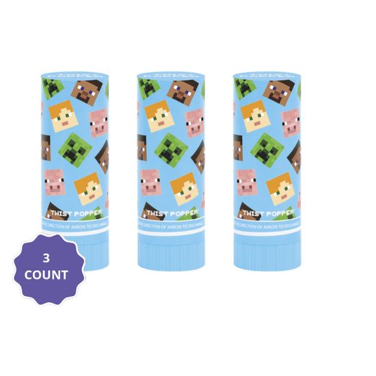 Minecraft Twist Poppers  3ct